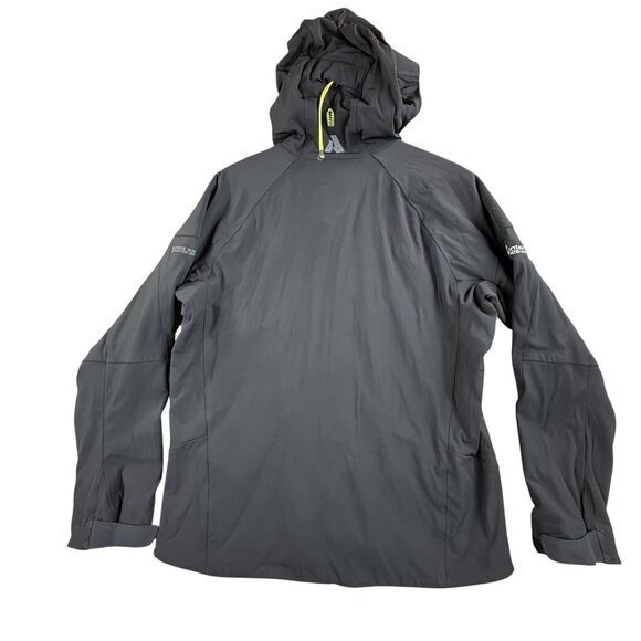 Eddie Bauer First Ascent Jacket Men Large Black Hooded Softshell Ski Hiking Coat - Picture 2 of 16